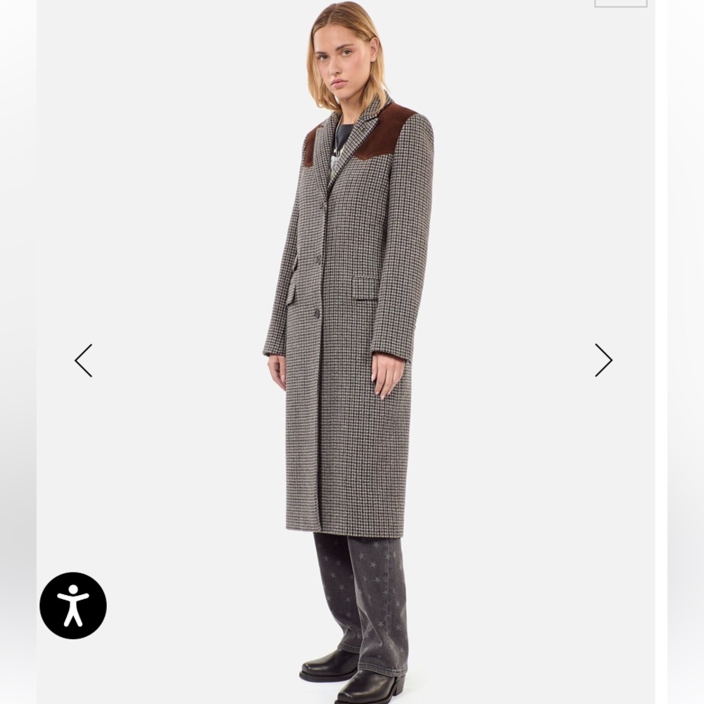 The Kooples Long Houndstooth Coat - Picture 4 of 10